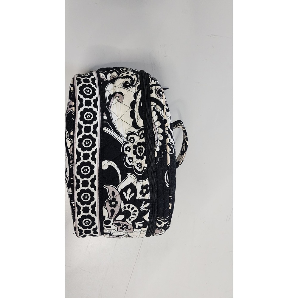 Vera Bradley Cosmetic Bag Women Small Black White Excellent